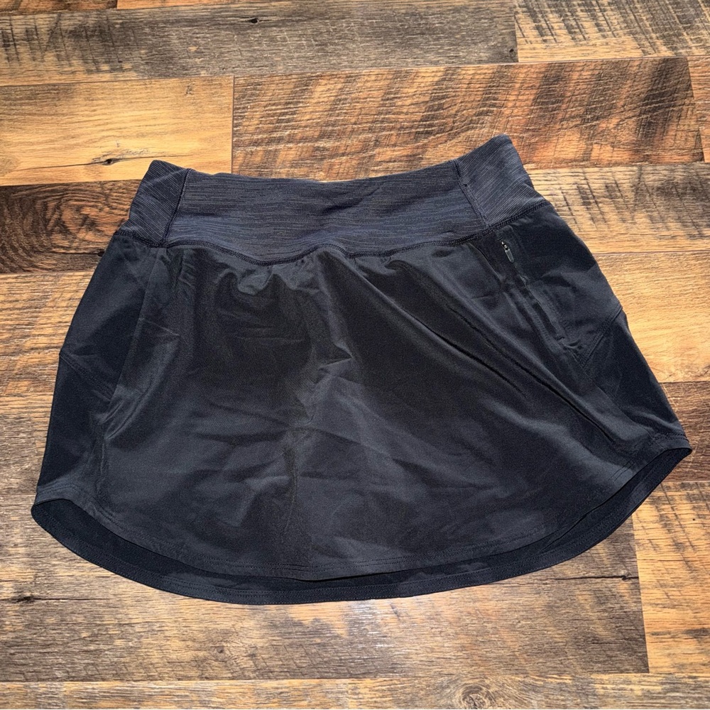 Outdoor Voices Black Performance Skort with Zip Pocket
